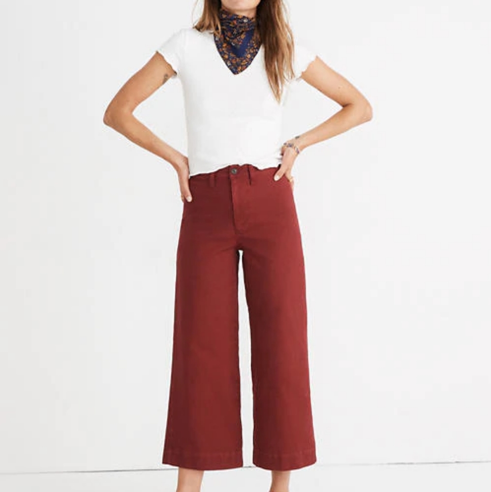 Madewell Emmett Wide Leg Crop Pants